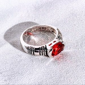 Ruby Sterling Silver Ring